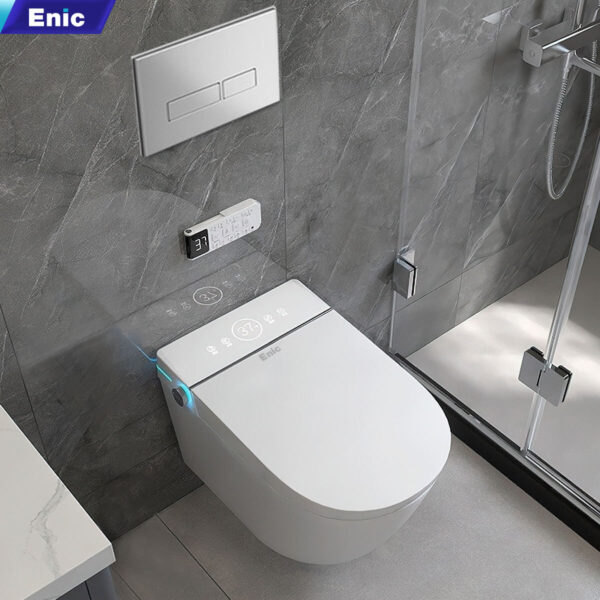 Bồn cầu thông minh treo tường Enic Smart H (Nút điều khiển tròn) - Ảnh 2