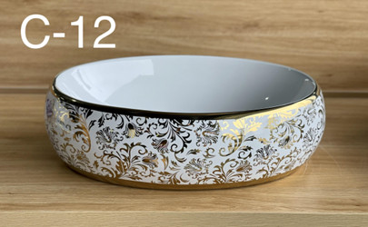 CHẬU SỨ ĐẶT BÀN ELIP C-12