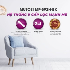 Máy lọc nước nóng nguội 9 lõi Mutosi Hydrogen MP-592H-BK
